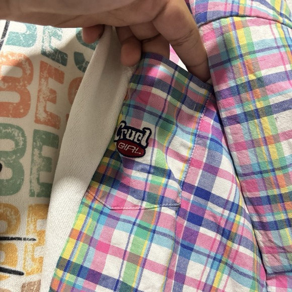 Upcycled Plaid Sweater Easter Pullover Pastel Bunny Boho Easter Outfit One Size - Picture 4 of 7